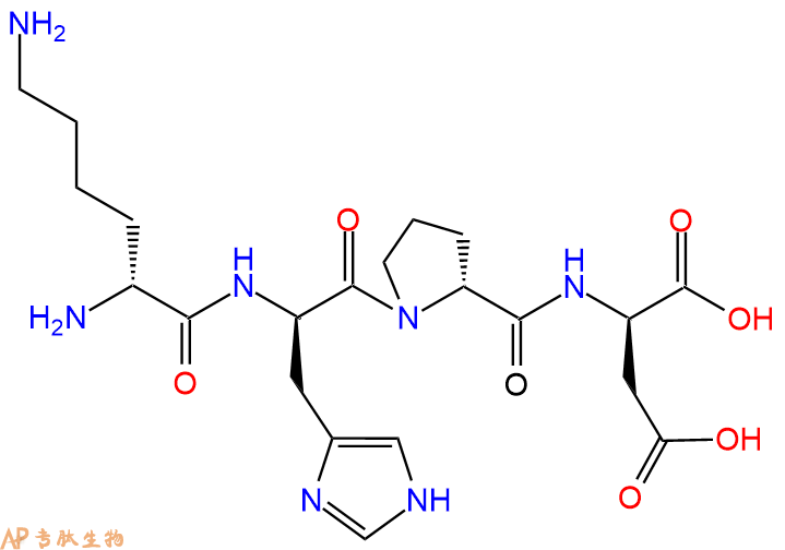 专肽生物产品H2N-DLys-DHis-DPro-DAsp-COOH