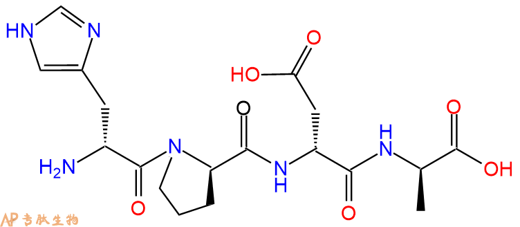 专肽生物产品H2N-DHis-DPro-DAsp-DAla-COOH