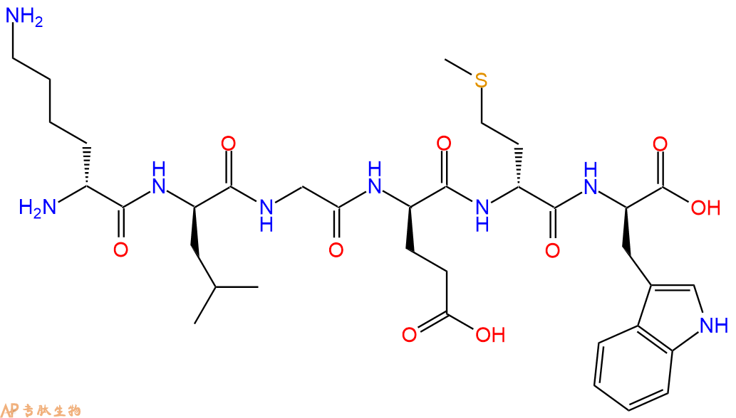 专肽生物产品H2N-DLys-DLeu-Gly-DGlu-DMet-DTrp-COOH