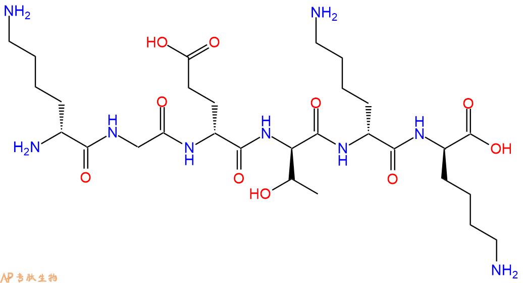 专肽生物产品H2N-DLys-Gly-DGlu-DThr-DLys-DLys-COOH