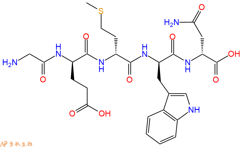专肽生物产品H2N-Gly-DGlu-DMet-DTrp-DAsn-COOH