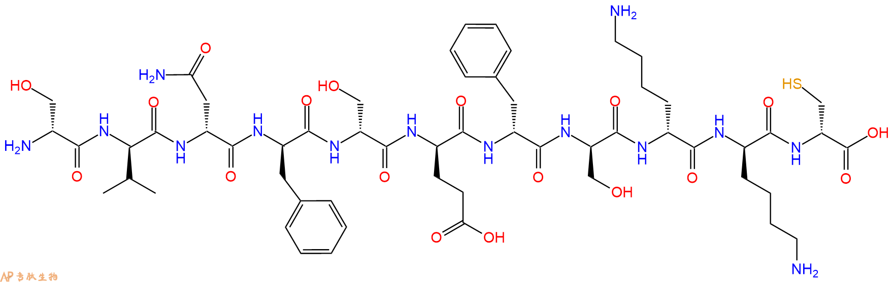 专肽生物产品H2N-DSer-DVal-DAsn-DPhe-DSer-DGlu-DPhe-DSer-DLys-D