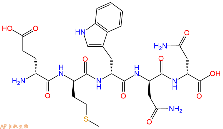 专肽生物产品H2N-DGlu-DMet-DTrp-DAsn-DAsn-COOH
