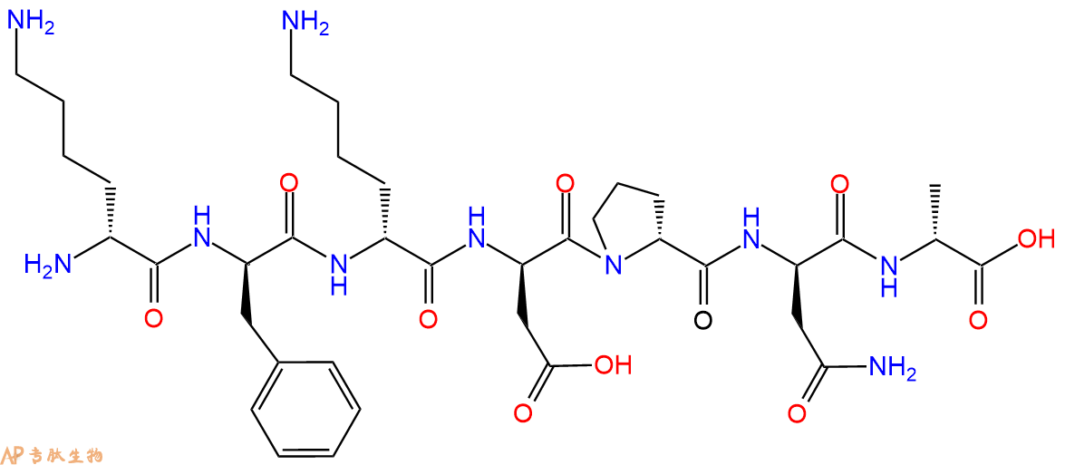 专肽生物产品H2N-DLys-DPhe-DLys-DAsp-DPro-DAsn-DAla-COOH