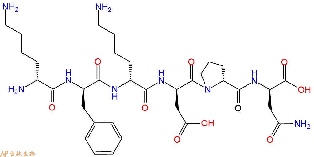 专肽生物产品H2N-DLys-DPhe-DLys-DAsp-DPro-DAsn-COOH