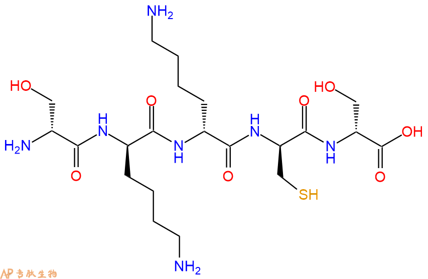 专肽生物产品H2N-DSer-DLys-DLys-DCys-DSer-COOH