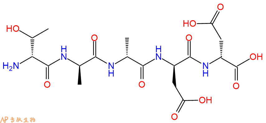 专肽生物产品H2N-DThr-DAla-DAla-DAsp-DAsp-COOH