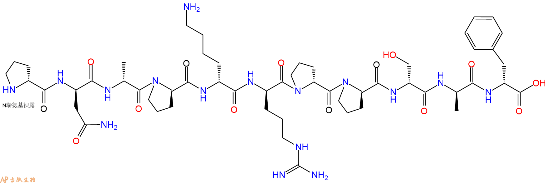 专肽生物产品H2N-DPro-DAsn-DAla-DPro-DLys-DArg-DPro-DPro-DSer-D