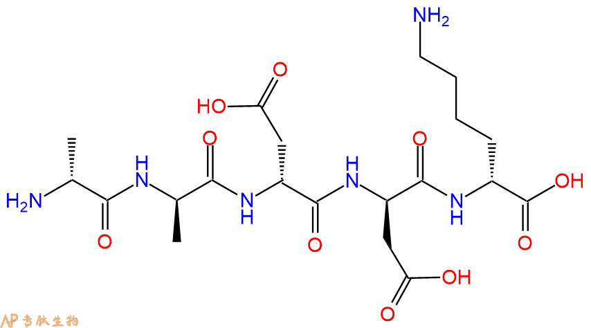 专肽生物产品H2N-DAla-DAla-DAsp-DAsp-DLys-COOH