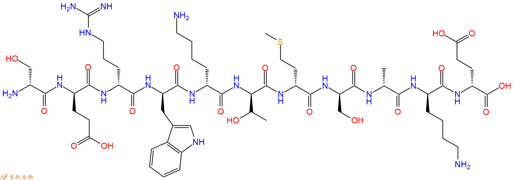 专肽生物产品H2N-DSer-DGlu-DArg-DTrp-DLys-DThr-DMet-DSer-DAla-D