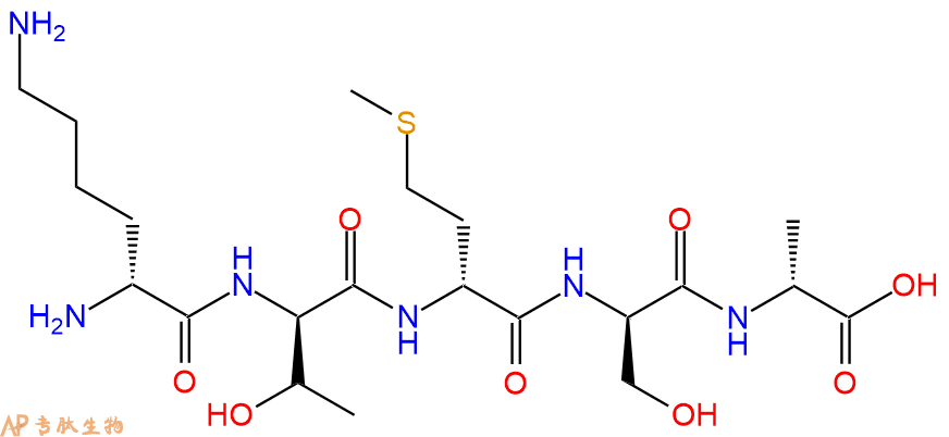 专肽生物产品H2N-DLys-DThr-DMet-DSer-DAla-COOH