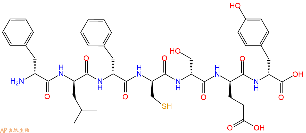 专肽生物产品H2N-DPhe-DLeu-DPhe-DCys-DSer-DGlu-DTyr-COOH