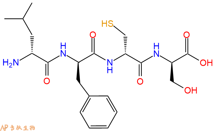 专肽生物产品H2N-DLeu-DPhe-DCys-DSer-COOH