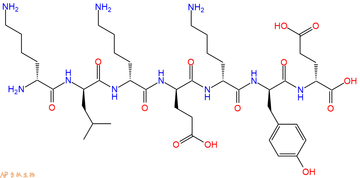 专肽生物产品H2N-DLys-DLeu-DLys-DGlu-DLys-DTyr-DGlu-COOH