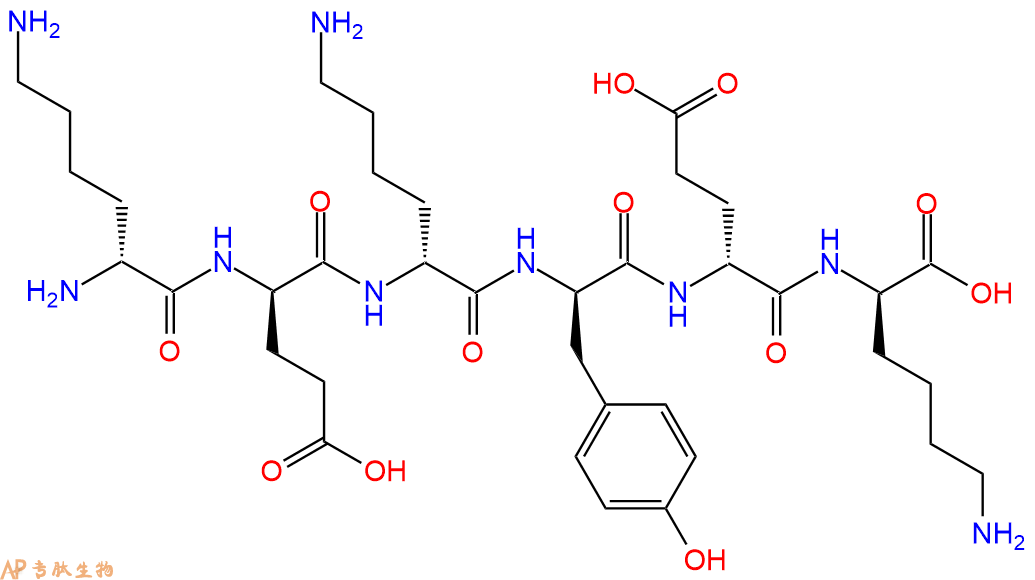 专肽生物产品H2N-DLys-DGlu-DLys-DTyr-DGlu-DLys-COOH