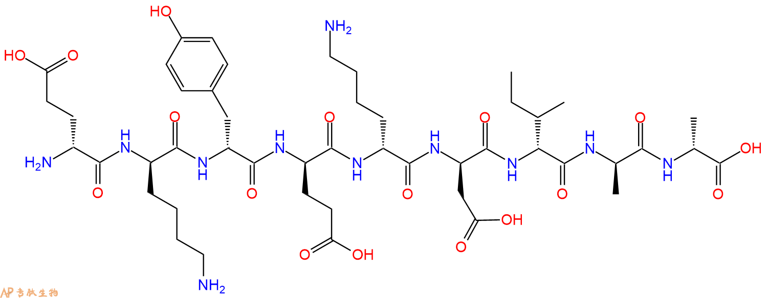 专肽生物产品H2N-DGlu-DLys-DTyr-DGlu-DLys-DAsp-DIle-DAla-DAla-C