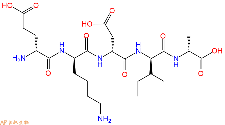 专肽生物产品H2N-DGlu-DLys-DAsp-DIle-DAla-COOH