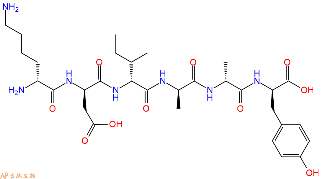专肽生物产品H2N-DLys-DAsp-DIle-DAla-DAla-DTyr-COOH