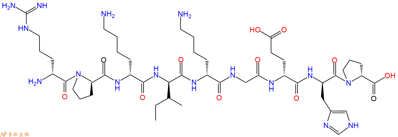 专肽生物产品H2N-DArg-DPro-DLys-DIle-DLys-Gly-DGlu-DHis-DPro-CO