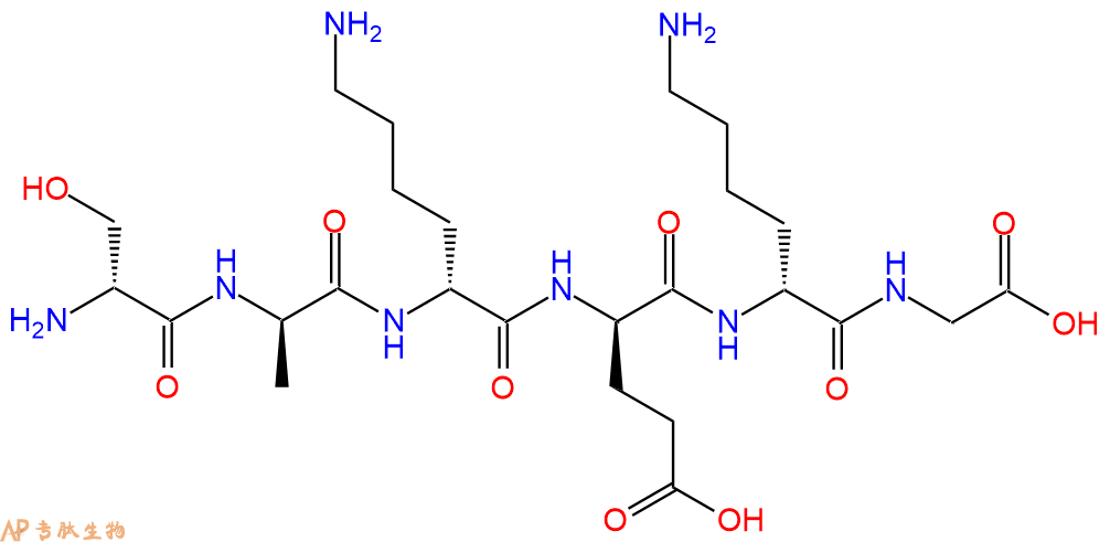 专肽生物产品H2N-DSer-DAla-DLys-DGlu-DLys-Gly-COOH