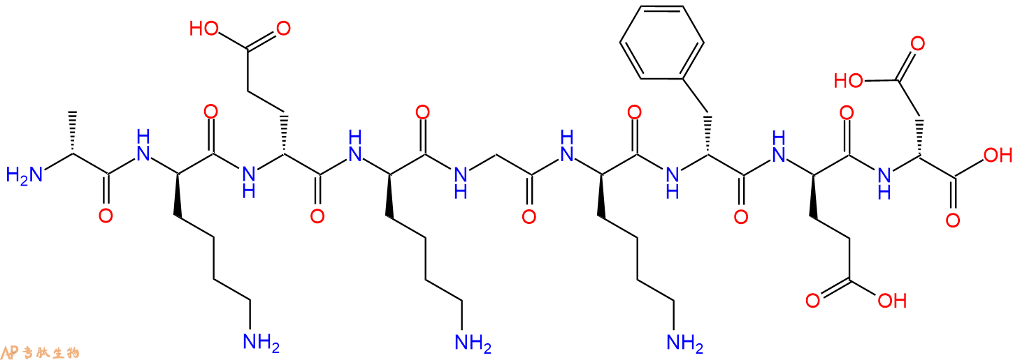 专肽生物产品H2N-DAla-DLys-DGlu-DLys-Gly-DLys-DPhe-DGlu-DAsp-CO