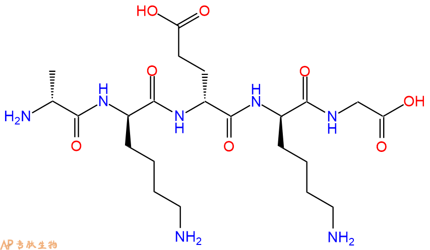 专肽生物产品H2N-DAla-DLys-DGlu-DLys-Gly-COOH