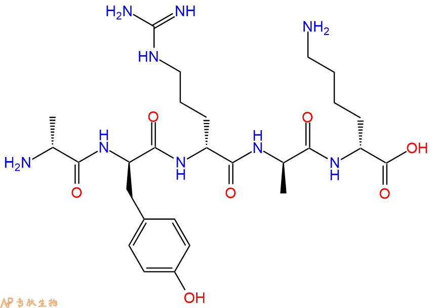 专肽生物产品H2N-DAla-DTyr-DArg-DAla-DLys-COOH