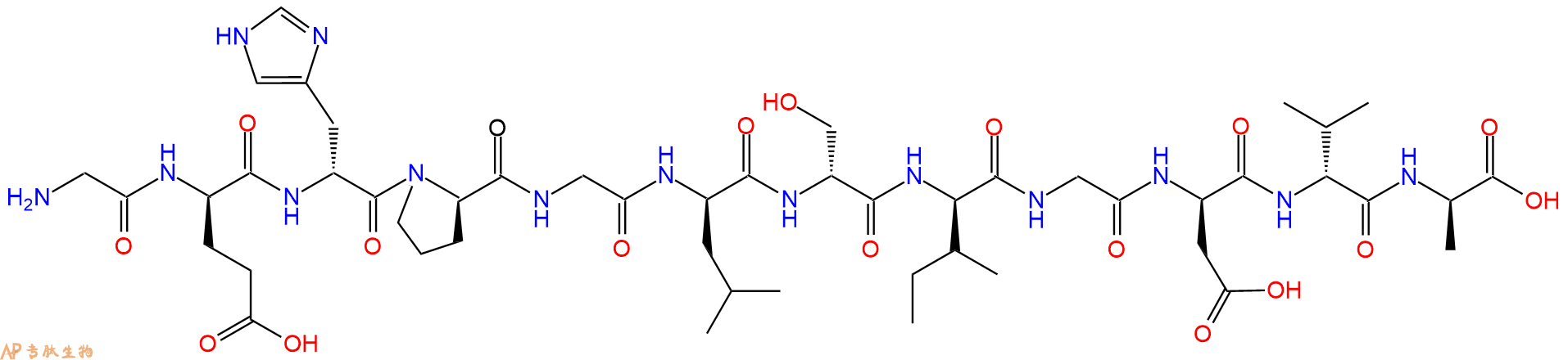 专肽生物产品H2N-Gly-DGlu-DHis-DPro-Gly-DLeu-DSer-DIle-Gly-DAsp