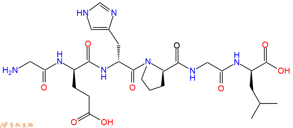专肽生物产品H2N-Gly-DGlu-DHis-DPro-Gly-DLeu-COOH