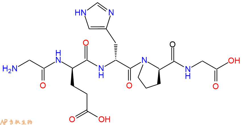 专肽生物产品H2N-Gly-DGlu-DHis-DPro-Gly-COOH