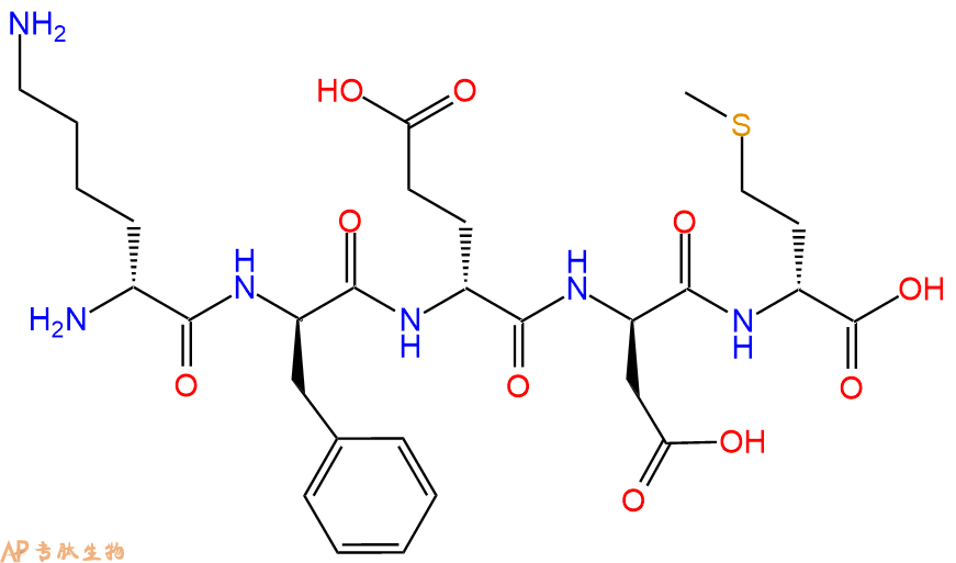 专肽生物产品H2N-DLys-DPhe-DGlu-DAsp-DMet-COOH