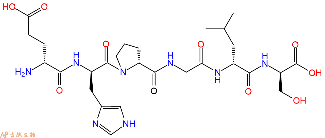 专肽生物产品H2N-DGlu-DHis-DPro-Gly-DLeu-DSer-COOH