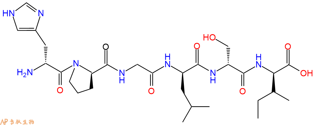 专肽生物产品H2N-DHis-DPro-Gly-DLeu-DSer-DIle-COOH