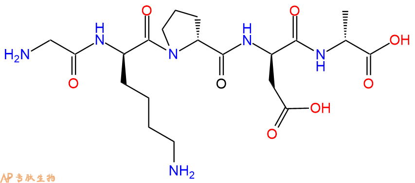 专肽生物产品H2N-Gly-DLys-DPro-DAsp-DAla-COOH