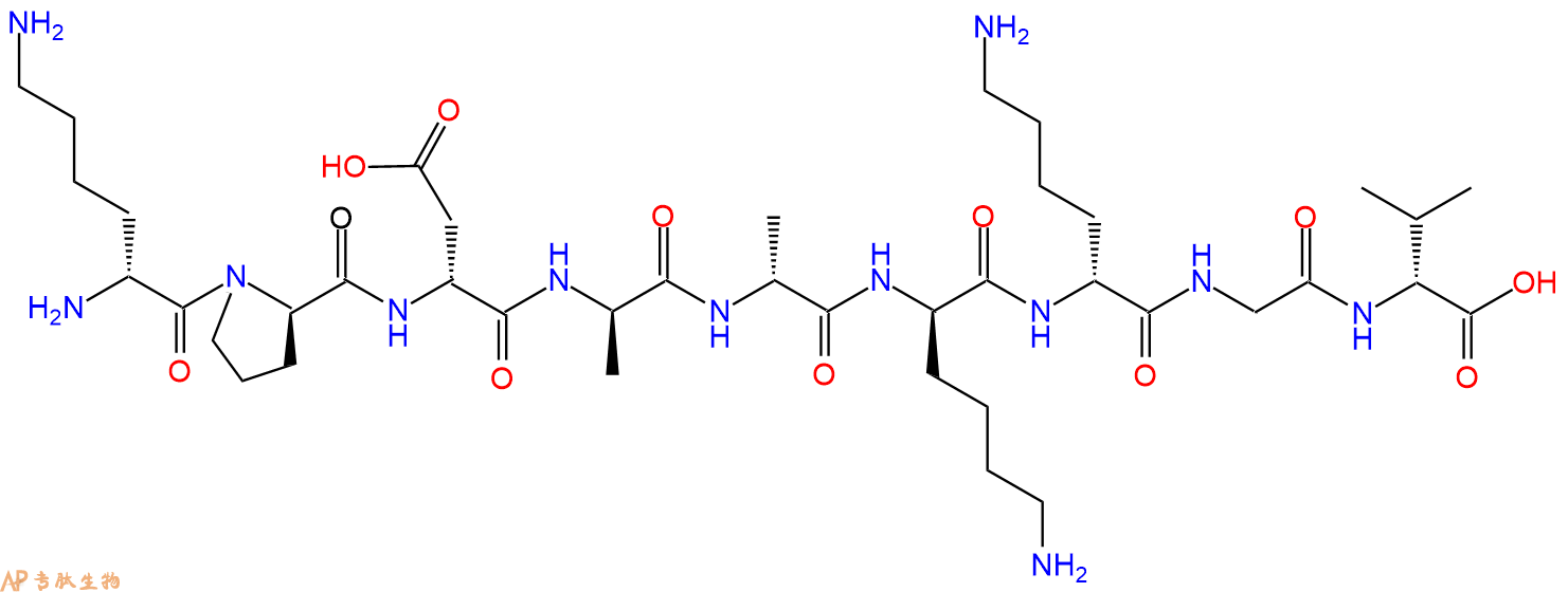 专肽生物产品H2N-DLys-DPro-DAsp-DAla-DAla-DLys-DLys-Gly-DVal-CO