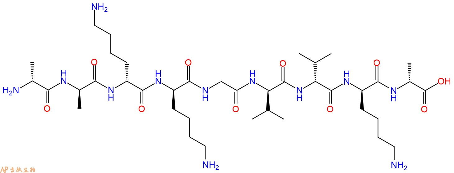 专肽生物产品H2N-DAla-DAla-DLys-DLys-Gly-DVal-DVal-DLys-DAla-CO