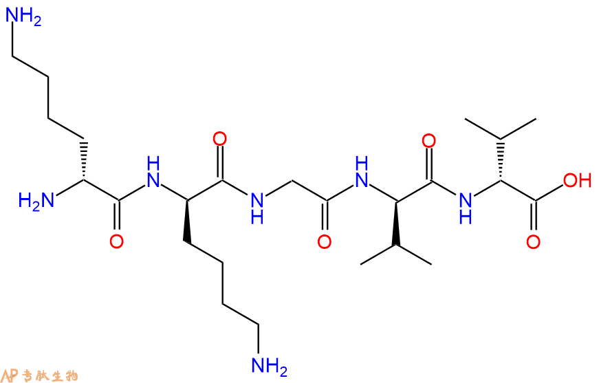 专肽生物产品H2N-DLys-DLys-Gly-DVal-DVal-COOH