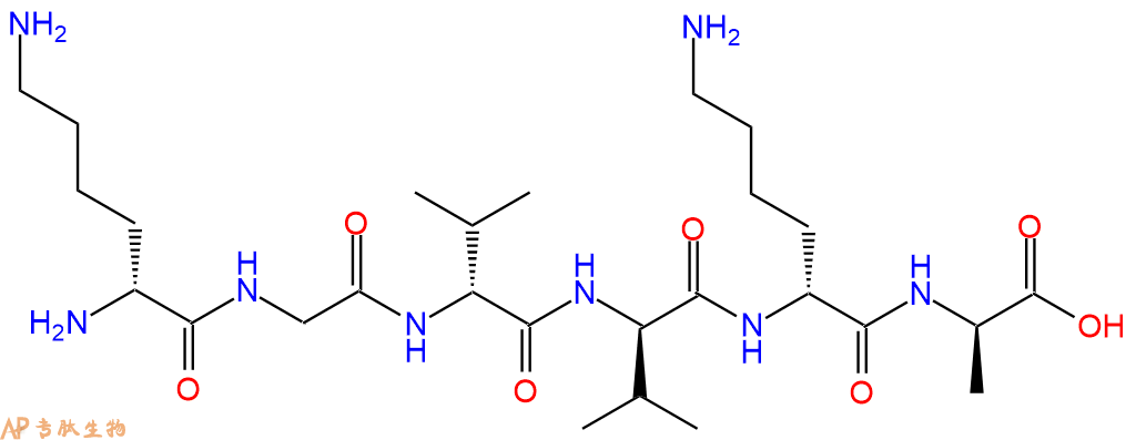 专肽生物产品H2N-DLys-Gly-DVal-DVal-DLys-DAla-COOH