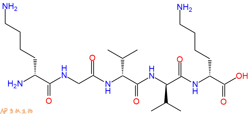 专肽生物产品H2N-DLys-Gly-DVal-DVal-DLys-COOH