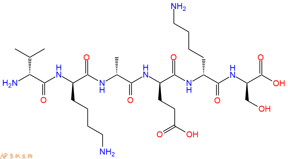 专肽生物产品H2N-DVal-DLys-DAla-DGlu-DLys-DSer-COOH