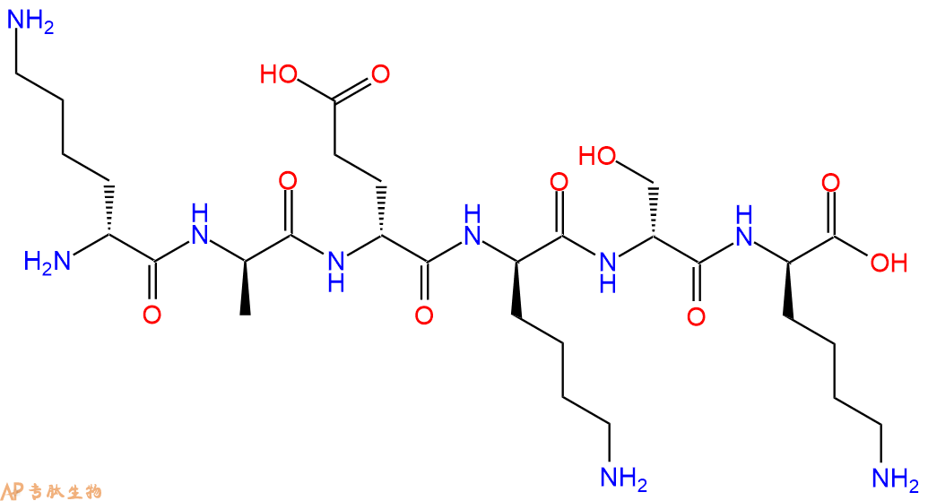 专肽生物产品H2N-DLys-DAla-DGlu-DLys-DSer-DLys-COOH