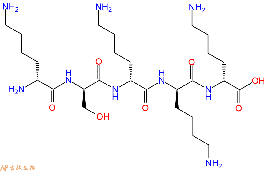 专肽生物产品H2N-DLys-DSer-DLys-DLys-DLys-COOH