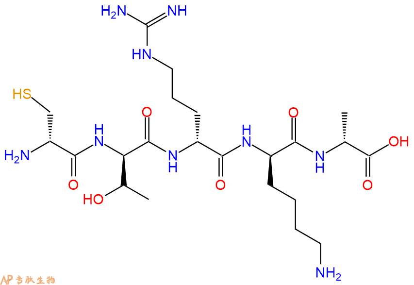 专肽生物产品H2N-DCys-DThr-DArg-DLys-DAla-COOH