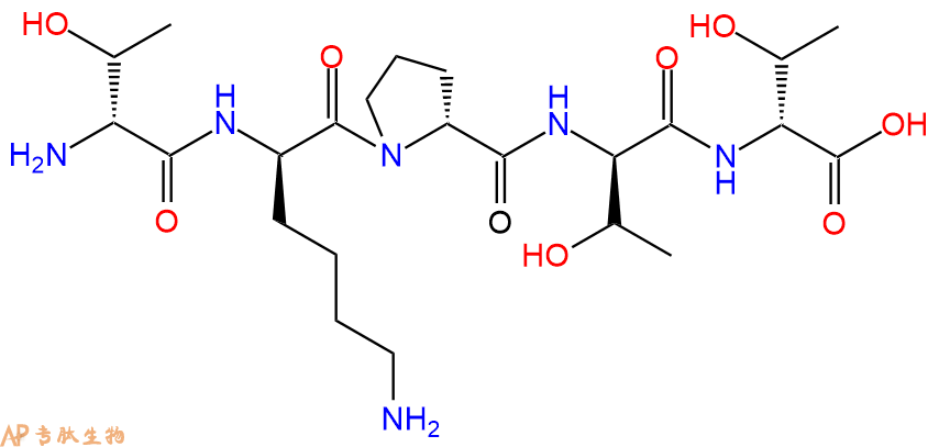 专肽生物产品H2N-DThr-DLys-DPro-DThr-DThr-COOH