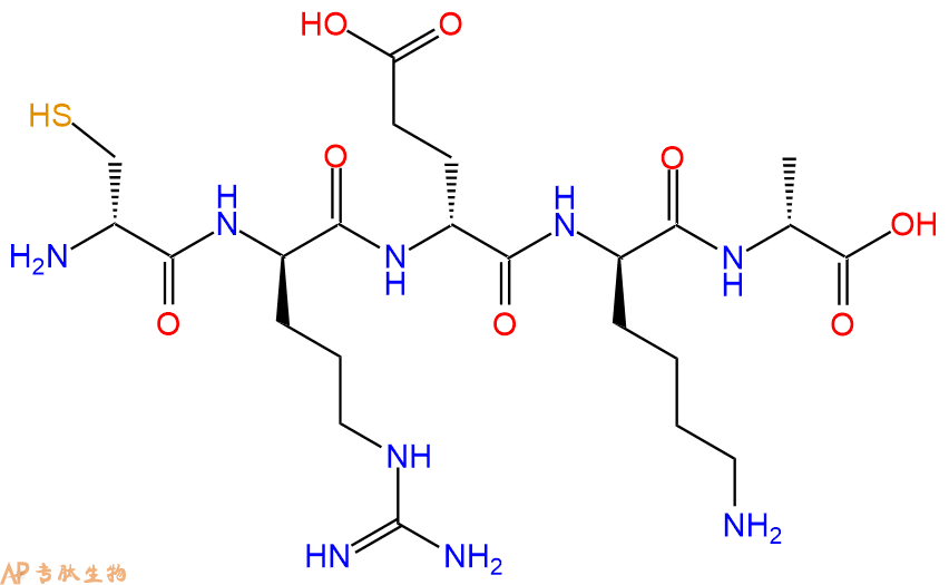 专肽生物产品H2N-DCys-DArg-DGlu-DLys-DAla-COOH