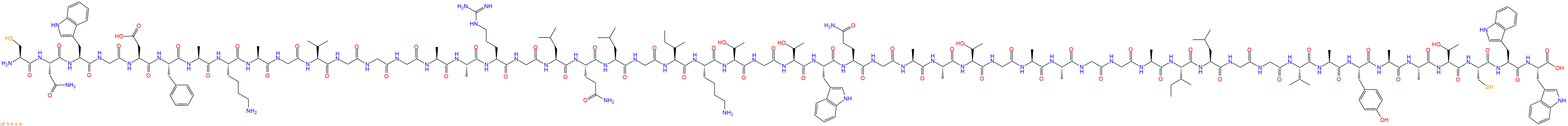 专肽生物产品H2N-Cys-Asn-Trp-Gly-Asp-Phe-Ala-Lys-Ala-Gly-Val-Gl
