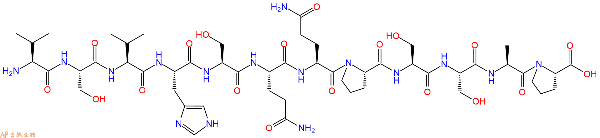 专肽生物产品H2N-Val-Ser-Val-His-Ser-Gln-Gln-Pro-Ser-Ser-Ala-Pr