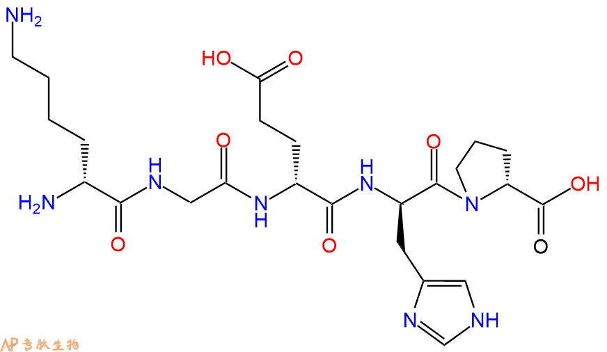 专肽生物产品H2N-DLys-Gly-DGlu-DHis-DPro-COOH