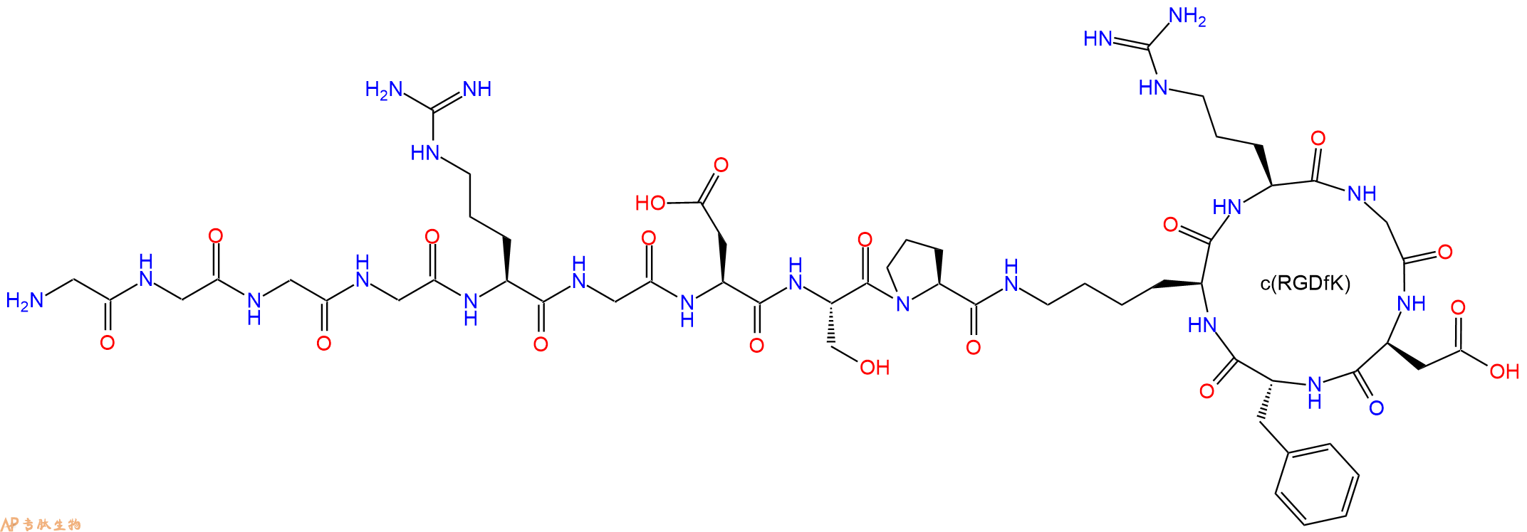 专肽生物产品GGGGRGDSP-c(RGDfK)