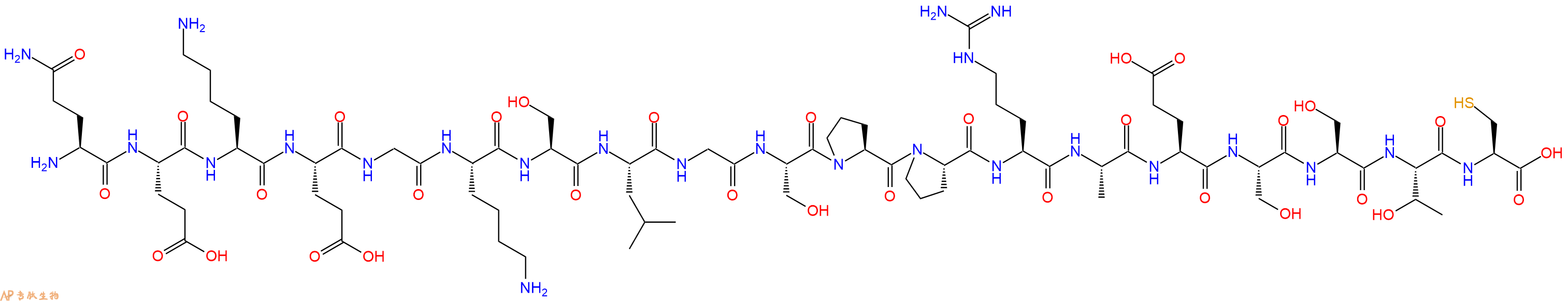 专肽生物产品H2N-Gln-Glu-Lys-Glu-Gly-Lys-Ser-Leu-Gly-Ser-Pro-Pr
